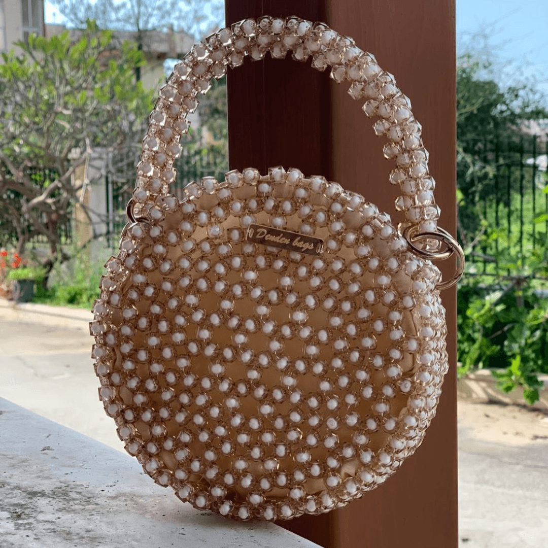 جزدان أكريليك ذهبي دائري
